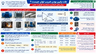 علت پایین بودن ضریب توان چیست؟ روش اصلاح و محاسبه خازن