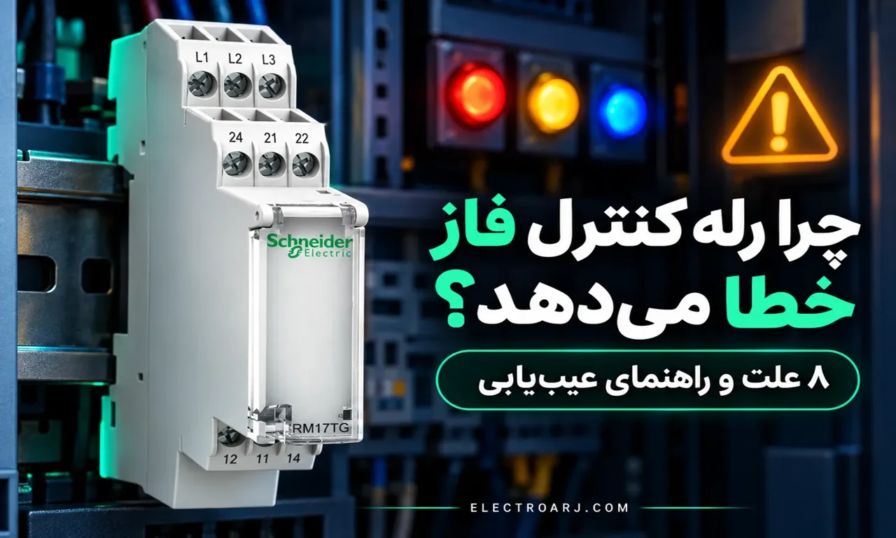 چرا رله کنترل فاز خطا می‌دهد؟ ۸ علت، جدول عیب‌یابی و نکات کلیدی