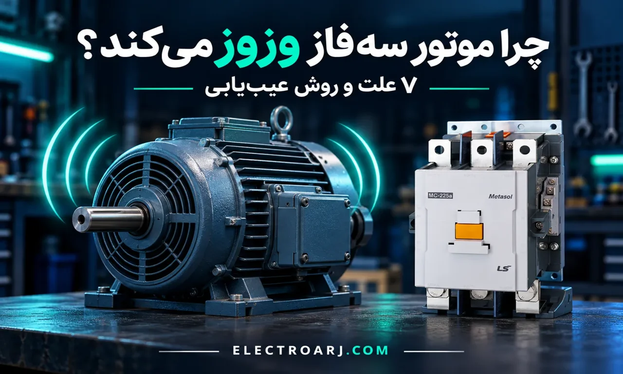 چرا موتور سهفاز صدای وزوز میدهد؟ ۷ علت و روش عیبیابی
